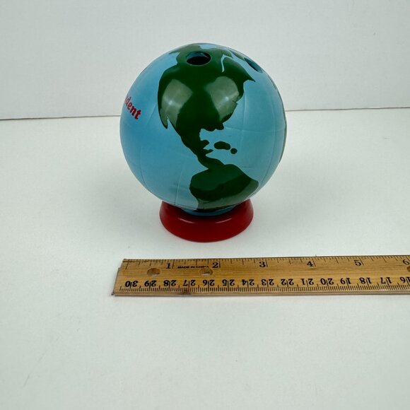 Vtg World Class Student Painted World Globe Map Pencil Holder Russ Bernie and Co - Picture 7 of 13